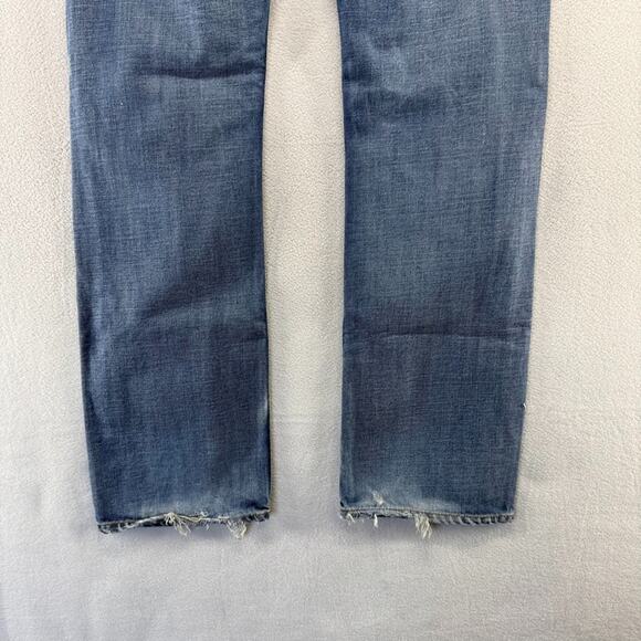 Diesel jeans mens 33 Fits 35x32 Blue Straight Whisker Viker Vintage y2k Whisker - Picture 9 of 15